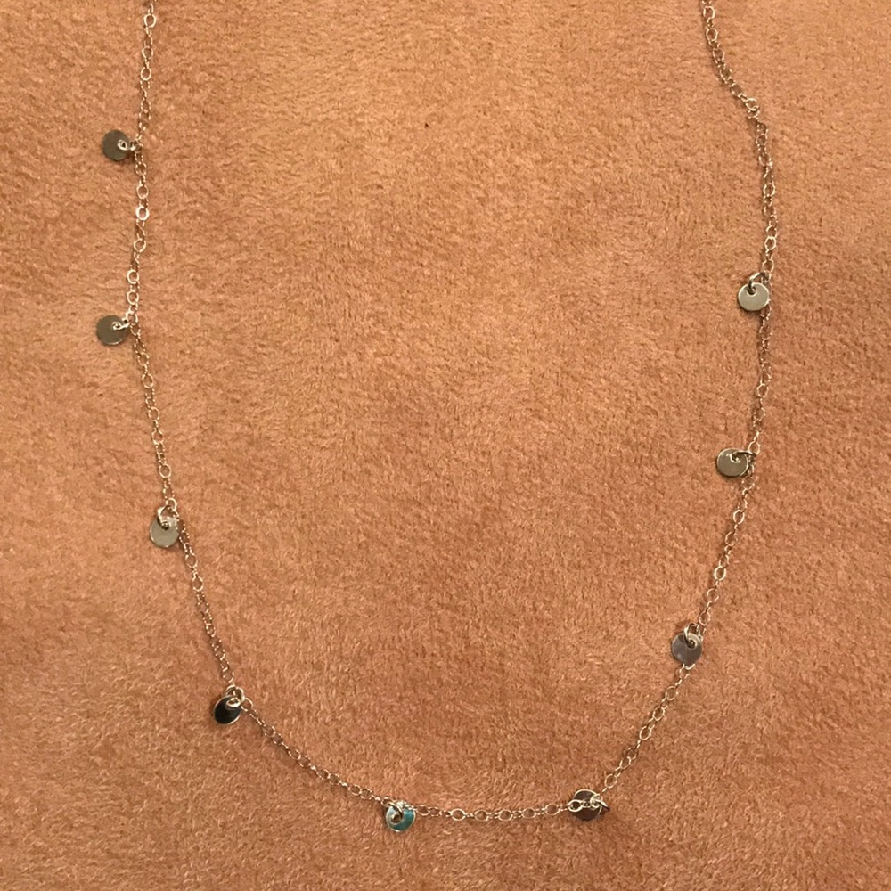 Sterling silver Dainty Disc Necklace